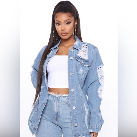 Never used fashion nova jean jacket - Picture 2 of 2